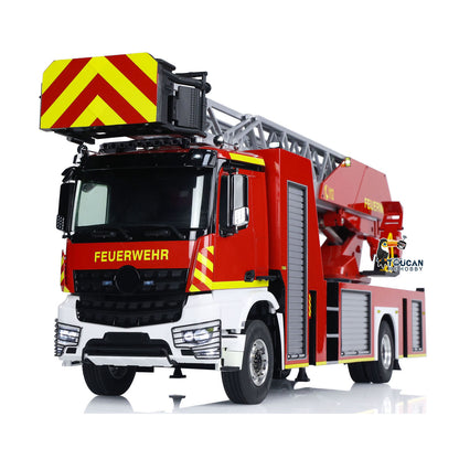 1/14 4X2 Metal Chassis Electric Lift Ladder Truck RC Fire Truck ST8 Radio 2Speed Full Metal Differential Axle