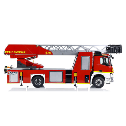 1/14 4X2 Metal Chassis Electric Lift Ladder Truck RC Fire Truck ST8 Radio 2Speed Full Metal Differential Axle