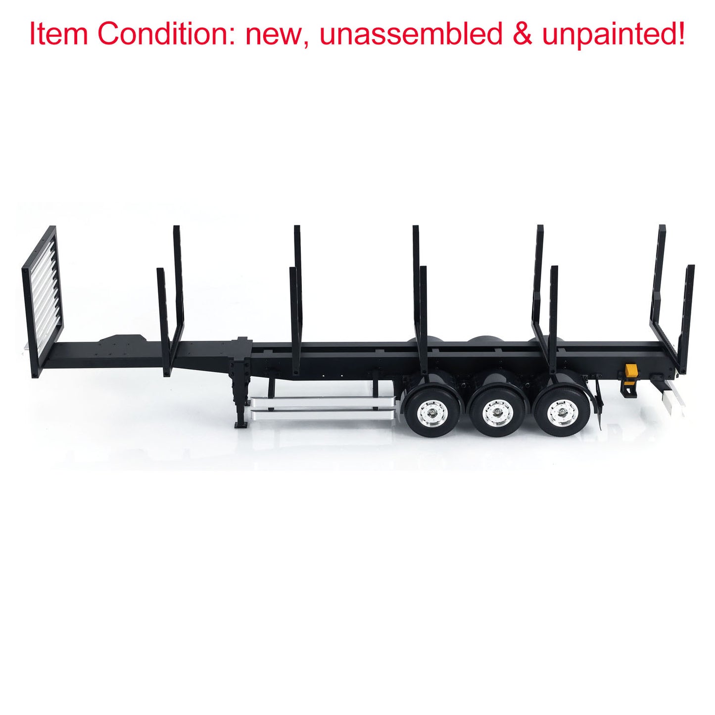 US STOCK 1/14 TOUCAN RC 3Axle Timber Truck Pole Tractor Flatbed Semi Trailer KIT Model