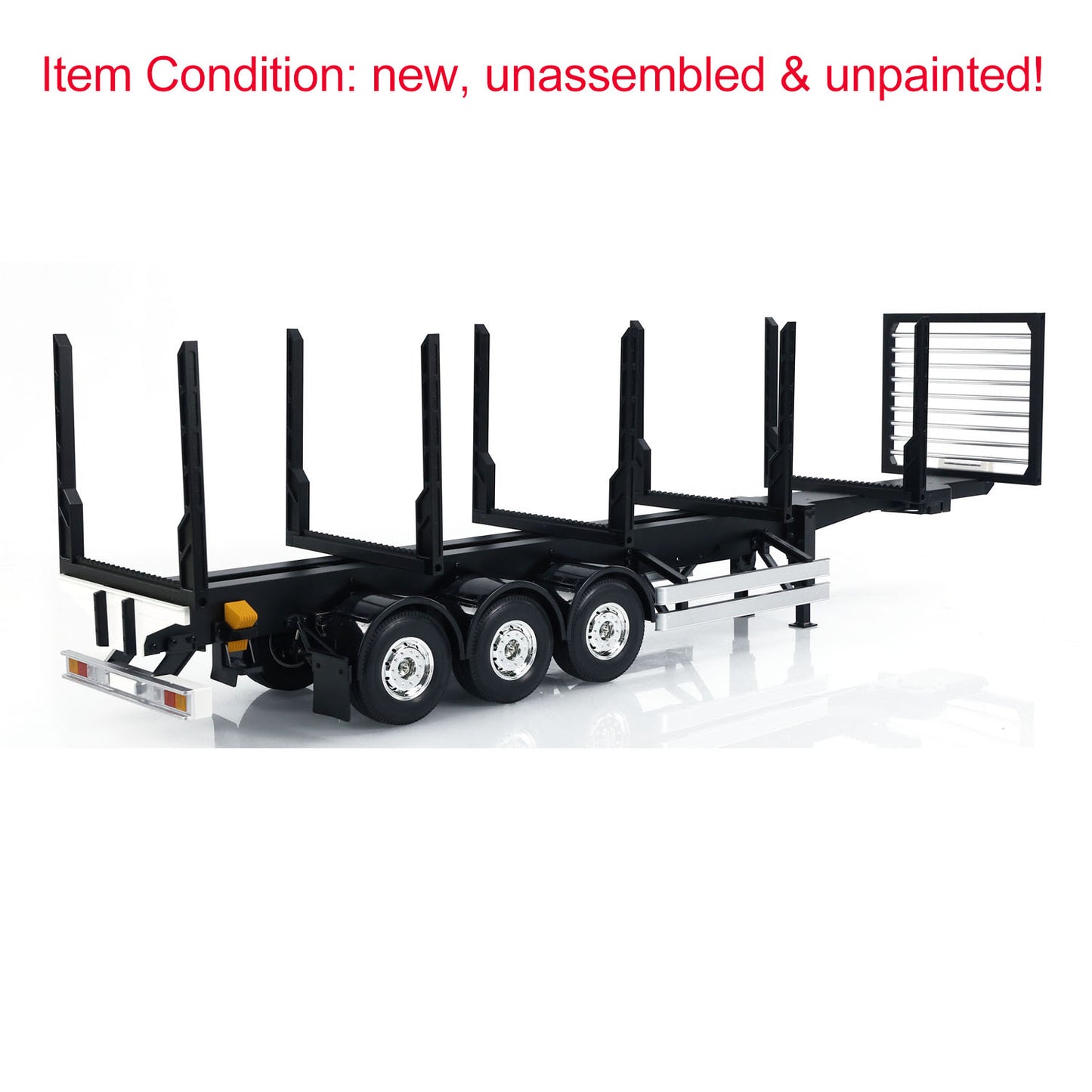 US STOCK 1/14 TOUCAN RC 3Axle Timber Truck Pole Tractor Flatbed Semi Trailer KIT Model