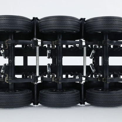 US STOCK 1/14 TOUCAN RC 3Axle Timber Truck Pole Tractor Flatbed Semi Trailer KIT Model