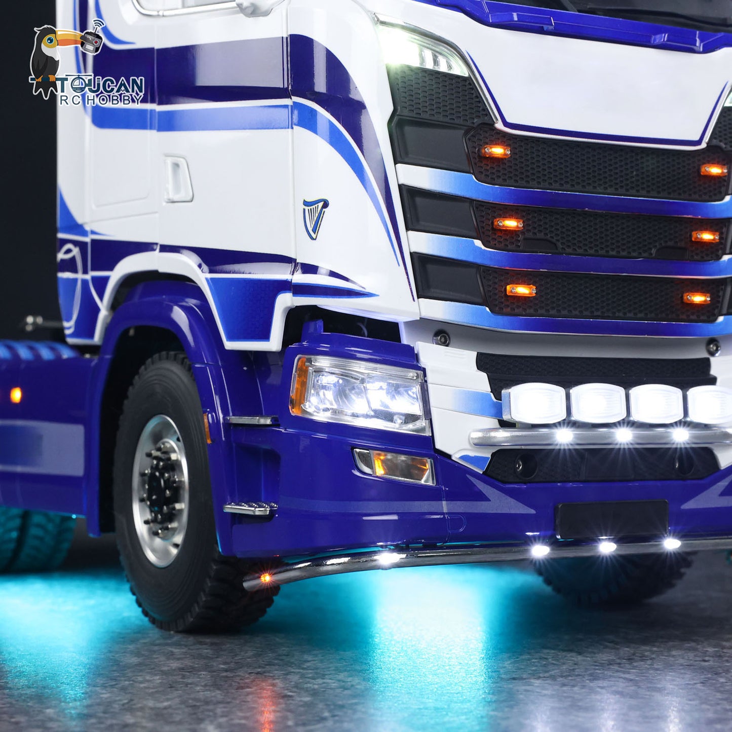 TOUCAN 770S 1/14 Remote Control Tractor Truck 2Speed RTR Model 6x6 Metal Chassis Axle Lock RC Lorry Car Flysky ST8 Radio Smoke