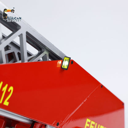 1/14 4X2 Metal Chassis Electric Lift Ladder Truck RC Fire Truck ST8 Radio 2Speed Full Metal Differential Axle