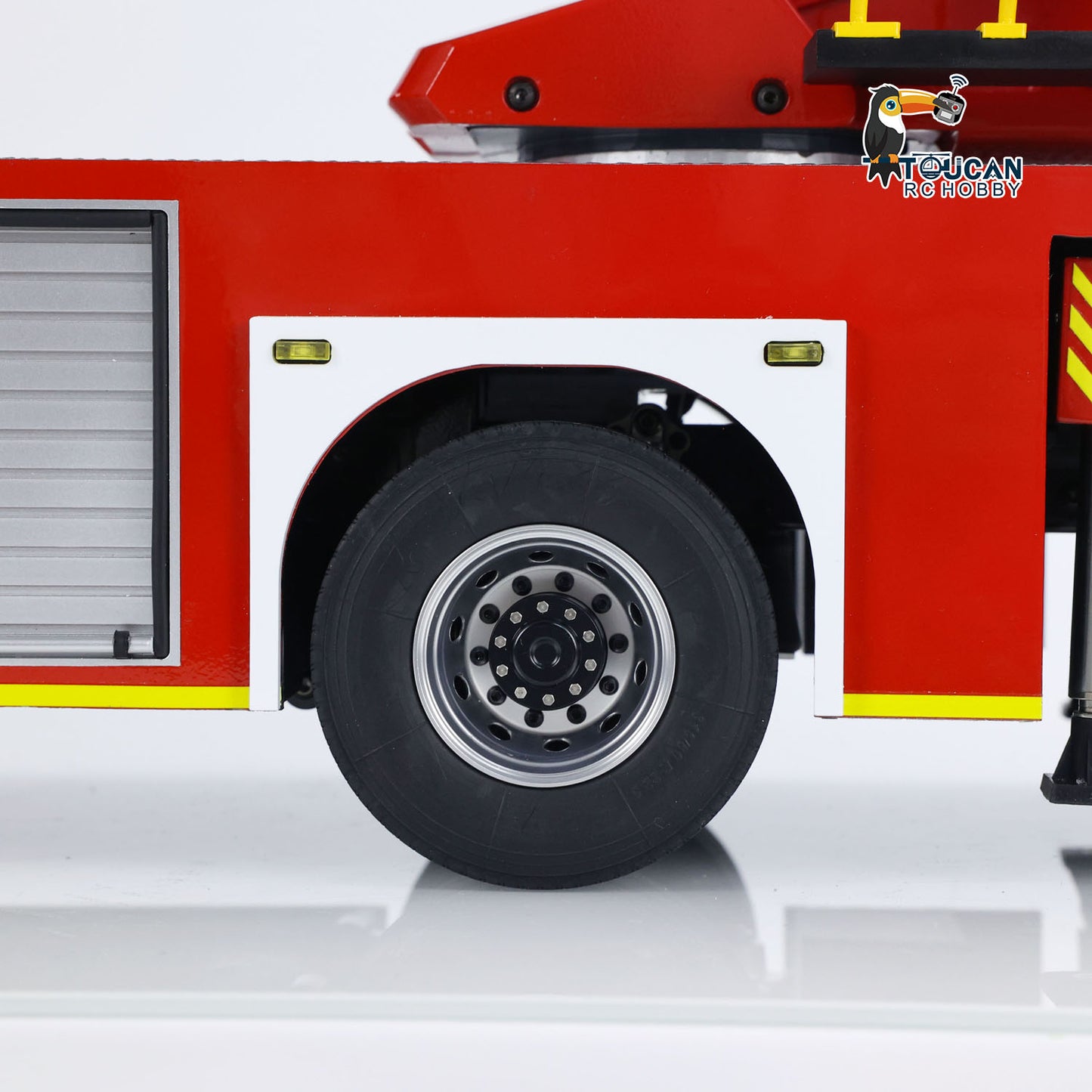 1/14 4X2 Metal Chassis Electric Lift Ladder Truck RC Fire Truck ST8 Radio 2Speed Full Metal Differential Axle