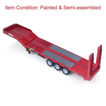 3 Axle Plastic Semi Trailer Flatbed 1502 for 1/18 Remote Control Tractor Truck HUINA 1501 RC Lorry Car Model Upgrade Parts