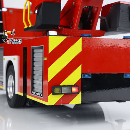 1/14 4X2 Metal Chassis Electric Lift Ladder Truck RC Fire Truck ST8 Radio 2Speed Full Metal Differential Axle