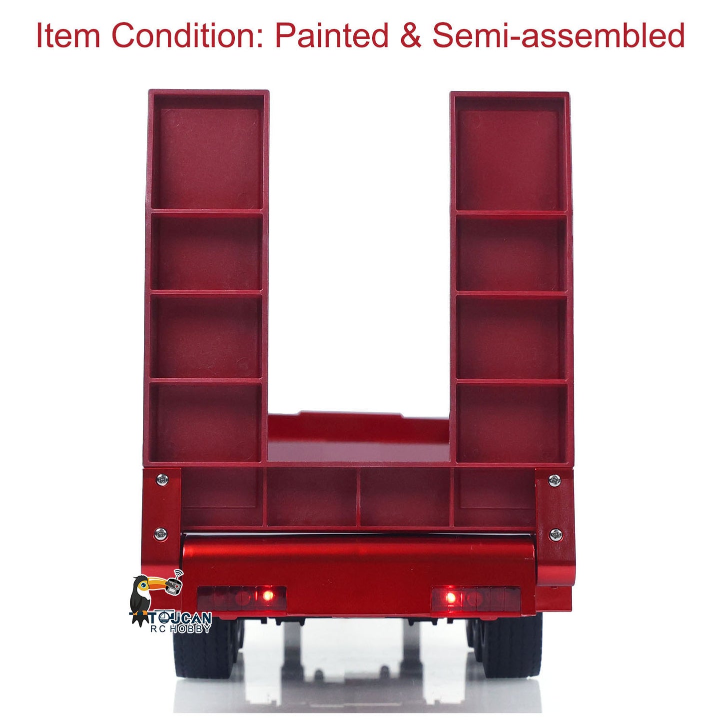 3 Axle Plastic Semi Trailer Flatbed 1502 for 1/18 Remote Control Tractor Truck HUINA 1501 RC Lorry Car Model Upgrade Parts