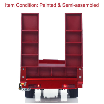 3 Axle Plastic Semi Trailer Flatbed 1502 for 1/18 Remote Control Tractor Truck HUINA 1501 RC Lorry Car Model Upgrade Parts