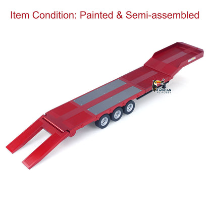 3 Axle Plastic Semi Trailer Flatbed 1502 for 1/18 Remote Control Tractor Truck HUINA 1501 RC Lorry Car Model Upgrade Parts