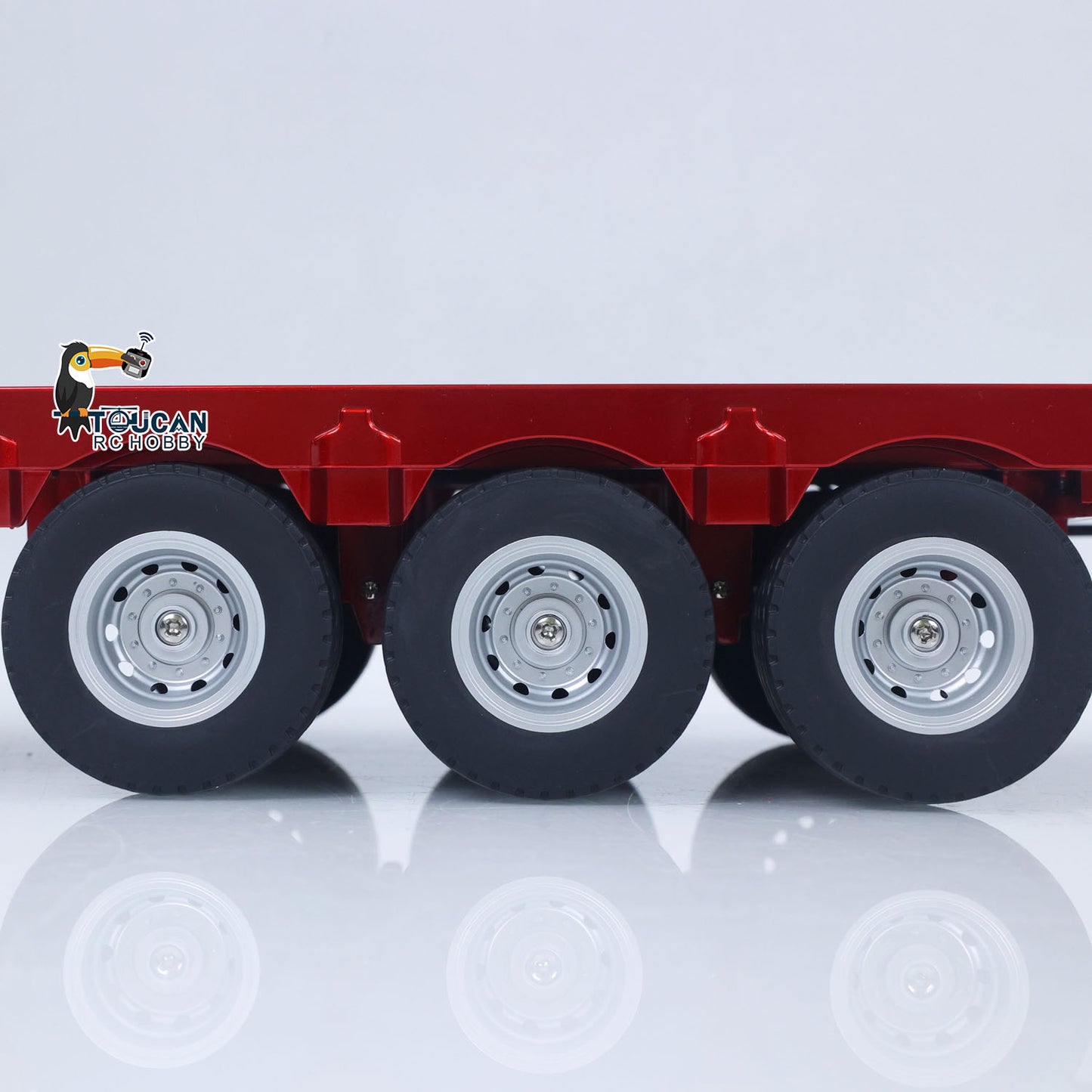 3 Axle Plastic Semi Trailer Flatbed 1502 for 1/18 Remote Control Tractor Truck HUINA 1501 RC Lorry Car Model Upgrade Parts