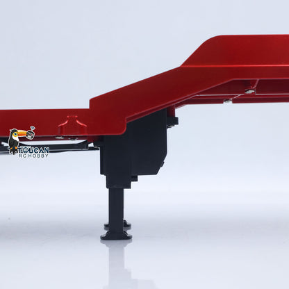 3 Axle Plastic Semi Trailer Flatbed 1502 for 1/18 Remote Control Tractor Truck HUINA 1501 RC Lorry Car Model Upgrade Parts