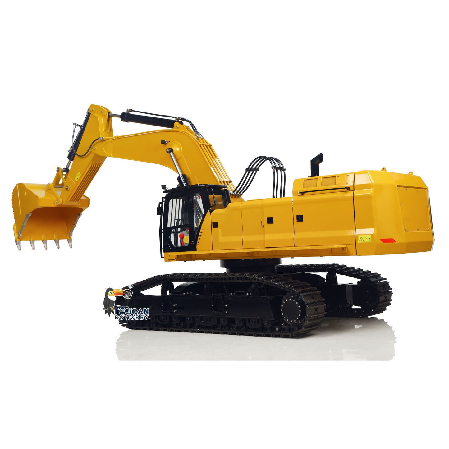 Huge 1/8 RC Hydraulic Excavator 395 Metal Heavy Duty Digger RTR Radio Controlled Construction Vehicles Models Flysky Radio