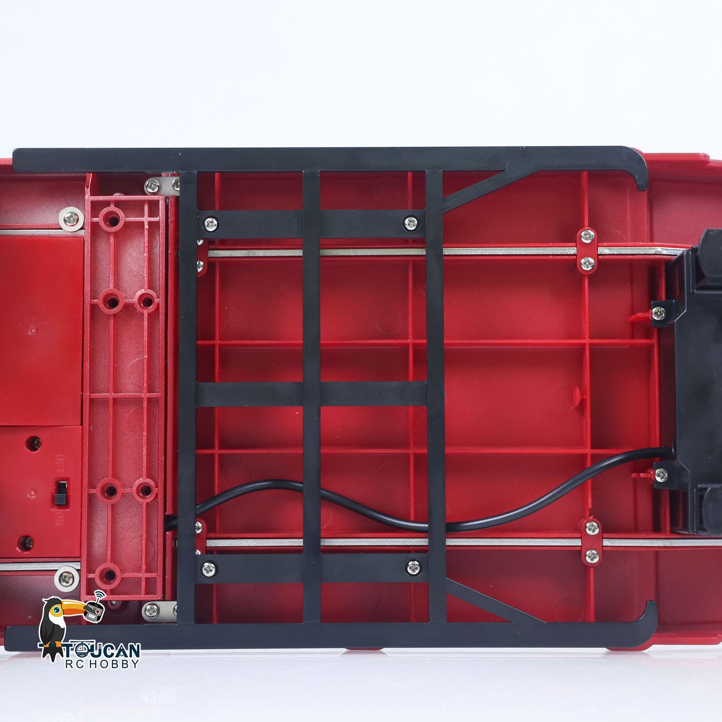 3 Axle Plastic Semi Trailer Flatbed 1502 for 1/18 Remote Control Tractor Truck HUINA 1501 RC Lorry Car Model Upgrade Parts