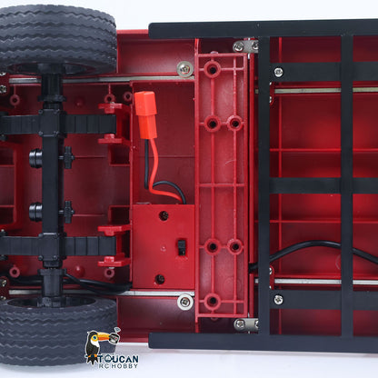 3 Axle Plastic Semi Trailer Flatbed 1502 for 1/18 Remote Control Tractor Truck HUINA 1501 RC Lorry Car Model Upgrade Parts