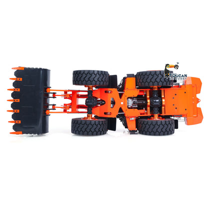 JDM 198 1/14 Hydraulic RC Wheel Loader ZW370 Metal Construction Model 4WD Diff Lock 2 Speed Gearbox Brushless Drive Sound Light