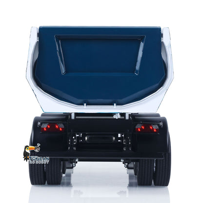 LESU 1/14 RC Metal Hydraulic Dump Trailer Model for DIY Remote Control Tractor Truck Lorry Car Model Pump Electric Support Legs