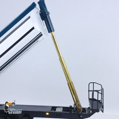 LESU 1/14 RC Metal Hydraulic Dump Trailer Model for DIY Remote Control Tractor Truck Lorry Car Model Pump Electric Support Legs