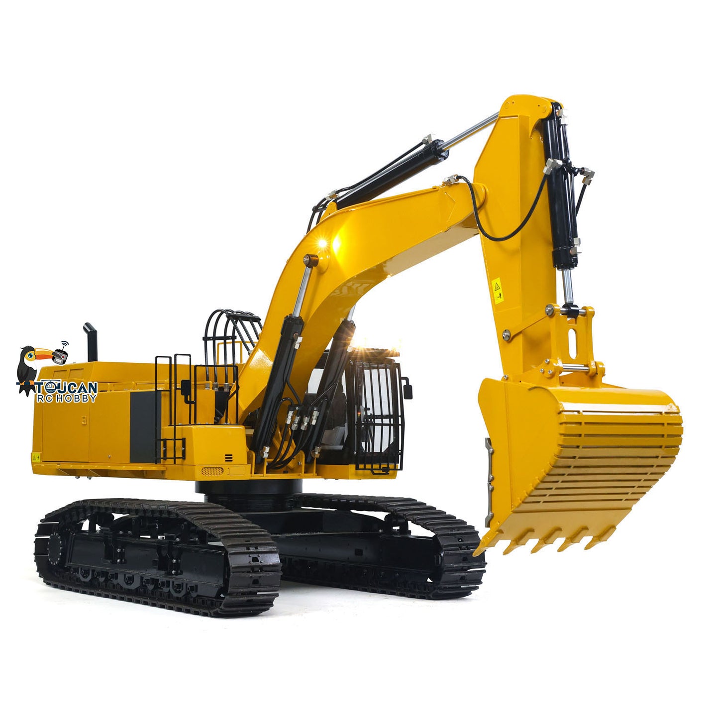IN STOCK Metal 1/8 390F RC Hydraulic Excavator Digger Shear Scissor Grab Bucket Ripper Quick Released Coupler