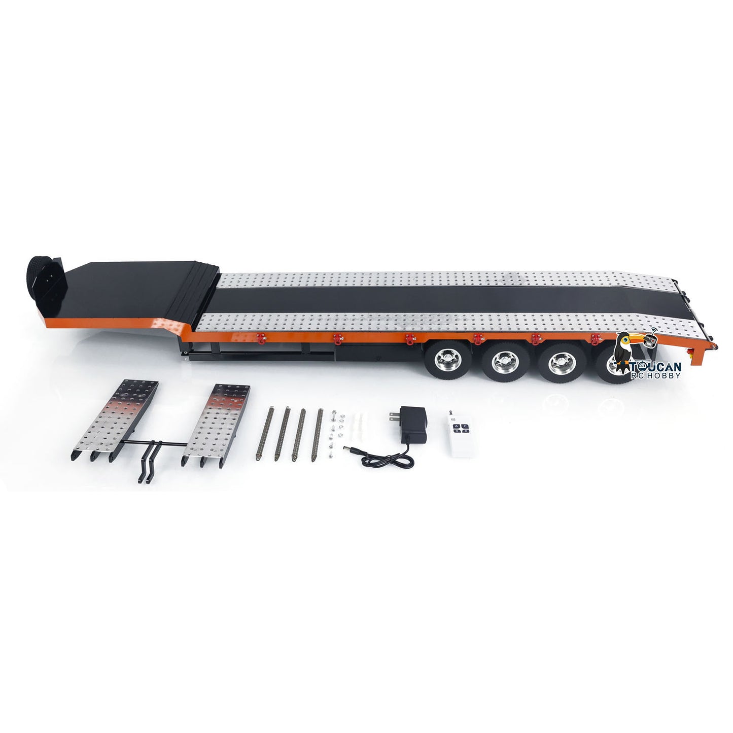 4-axle Metal Semi-Trailer for 1/14 RC Tractor Trucks