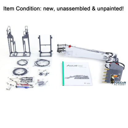 IN STOCK LESU Metal 1/14 RC Full Hydraulic Excavator LR960 KIT DIY Digger with Demolition or Digging Arm