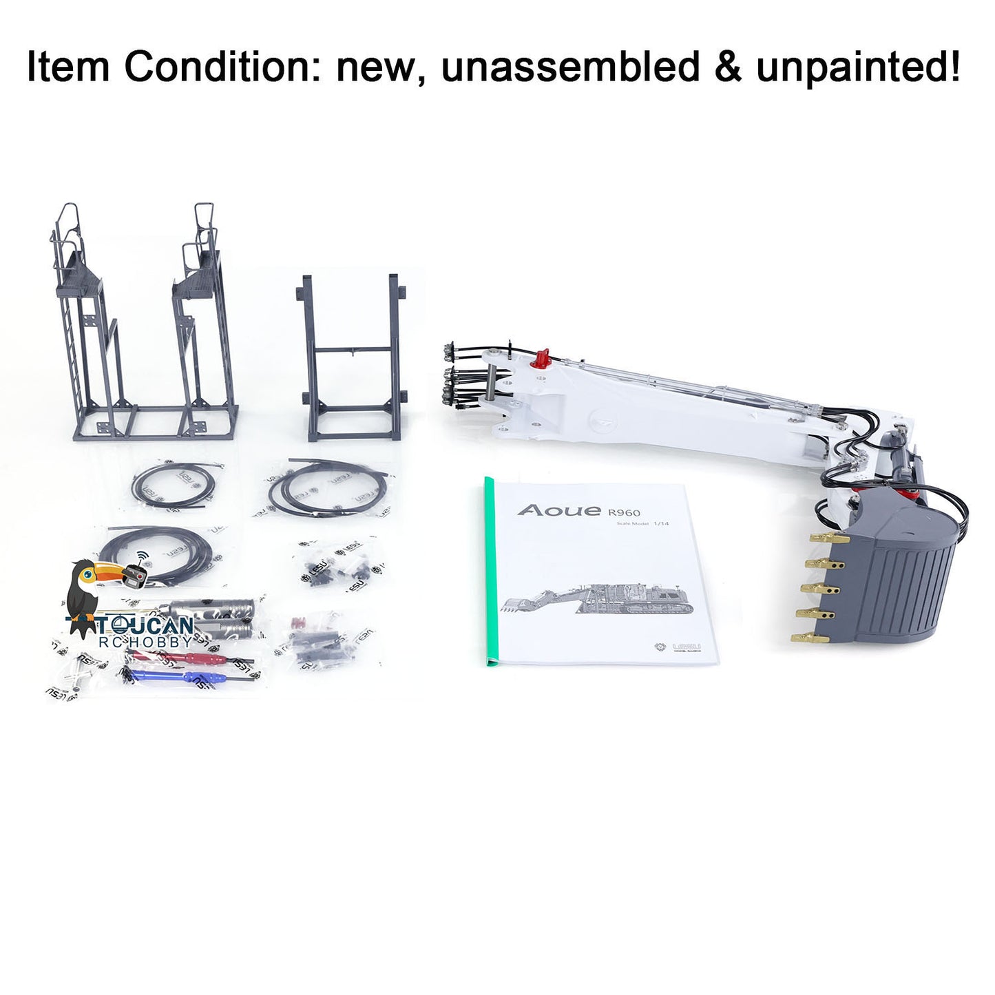 LESU LR960 KIT 1/14 RC Full Hydraulic Demolition Excavator Digging Arm DIY Model