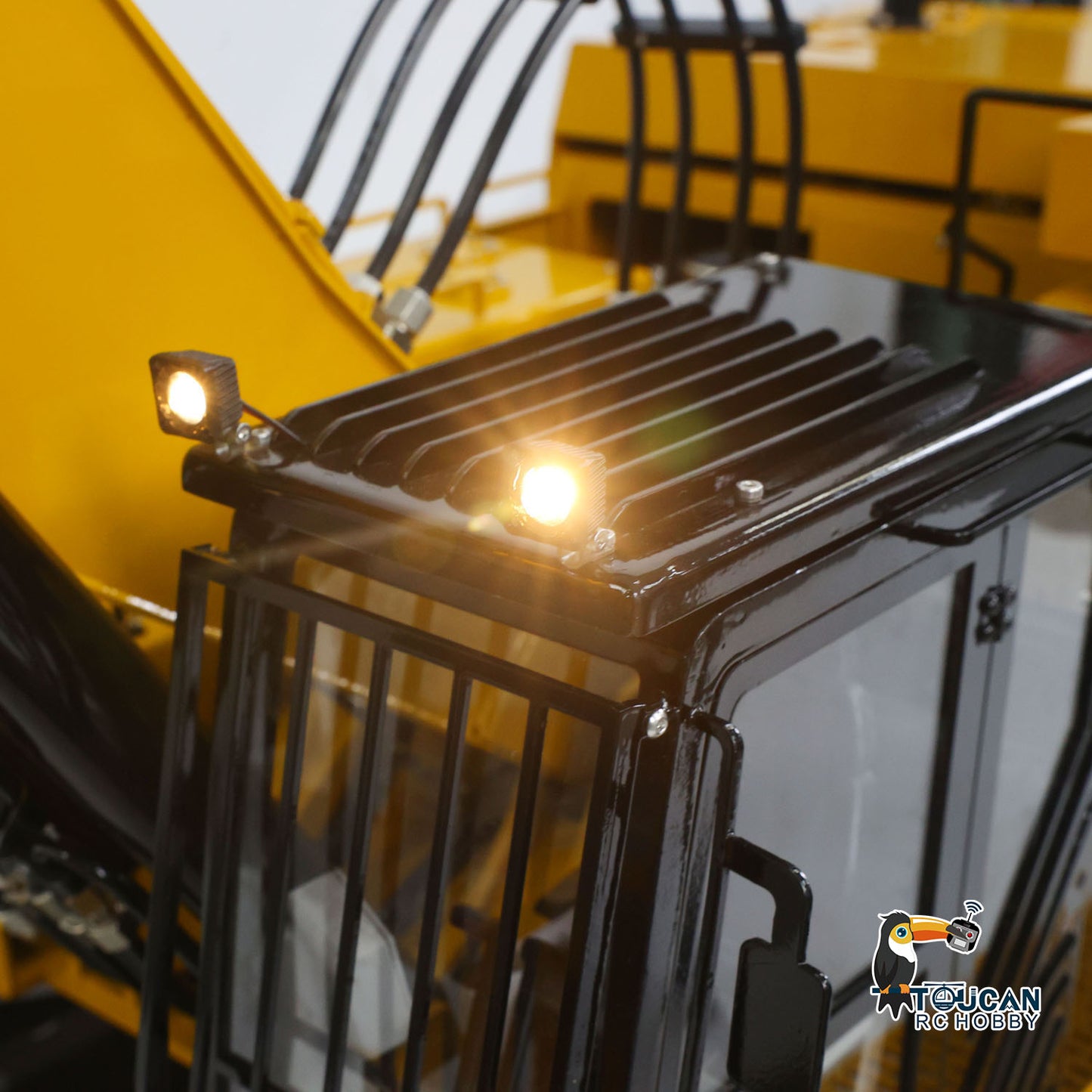 IN STOCK Metal 1/8 390F RC Hydraulic Excavator Digger Shear Scissor Grab Bucket Ripper Quick Released Coupler