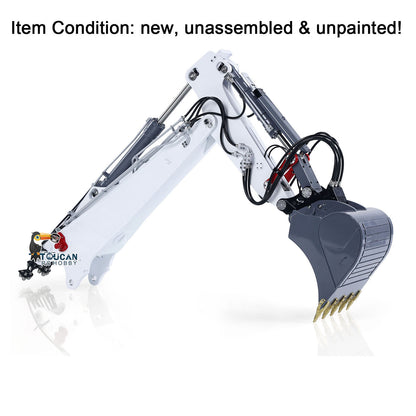 IN STOCK LESU Metal 1/14 RC Full Hydraulic Excavator LR960 KIT DIY Digger with Demolition or Digging Arm