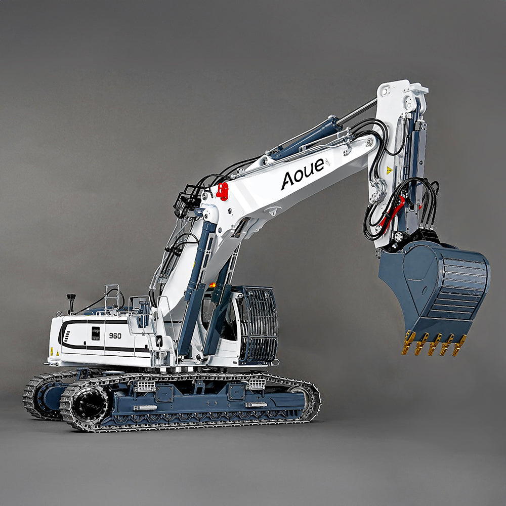 Heavy Machine 1/14 RC Full Hydraulic Excavator LESU LR960 Construction Digger