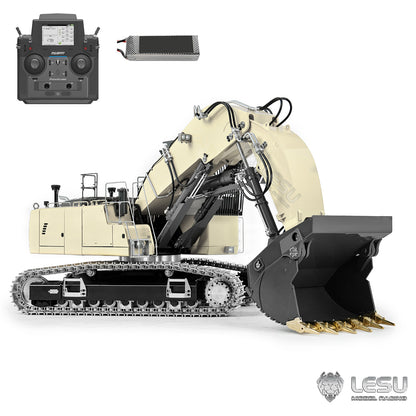 LESU LR956 1/14 Metal RC Hydraulic Front Shovel Excavator B0031 Dual Pumps KIT/PNP/RTR Digger with 7CH Valve Light System Simulated GPS