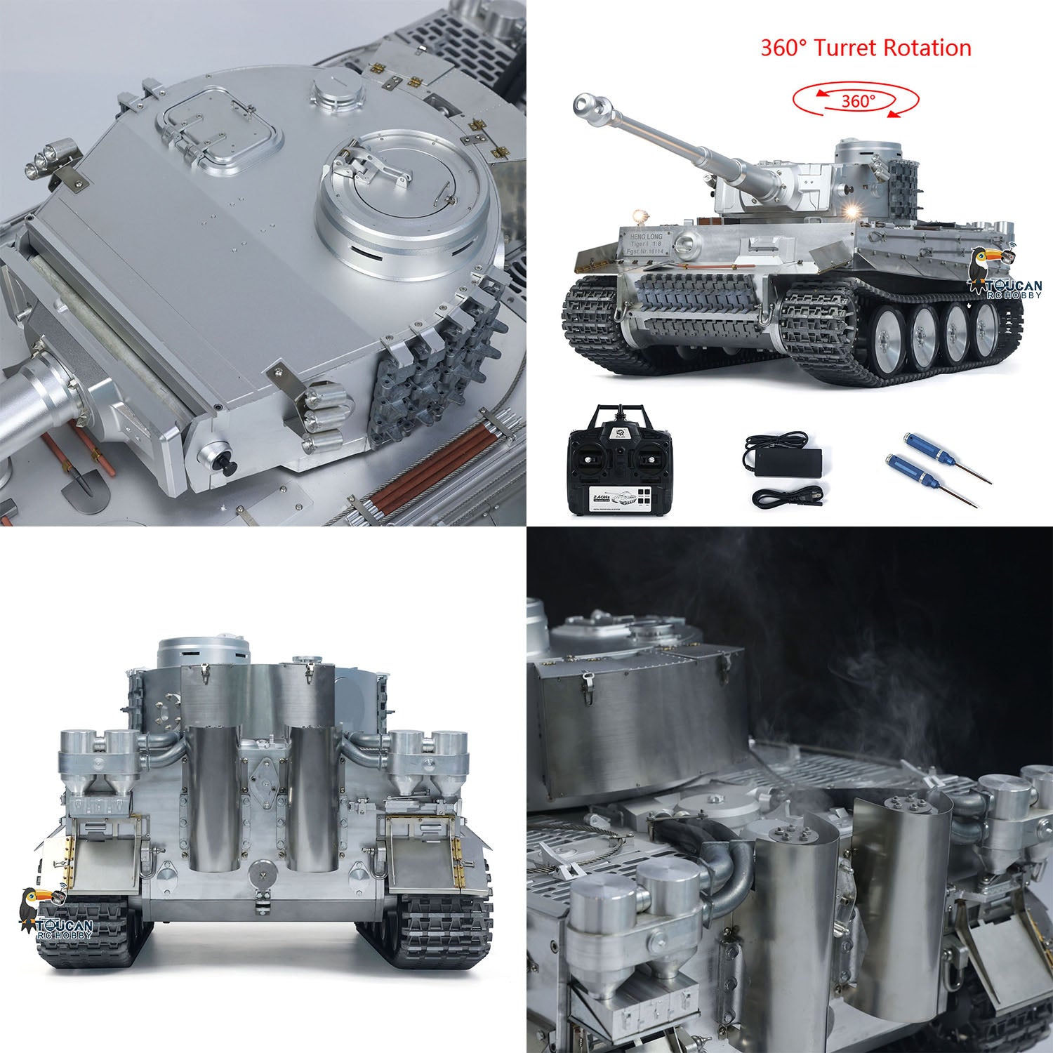 Henglong 1/8 Scale Full Metal German Tiger I RTR RC Tank 3818
