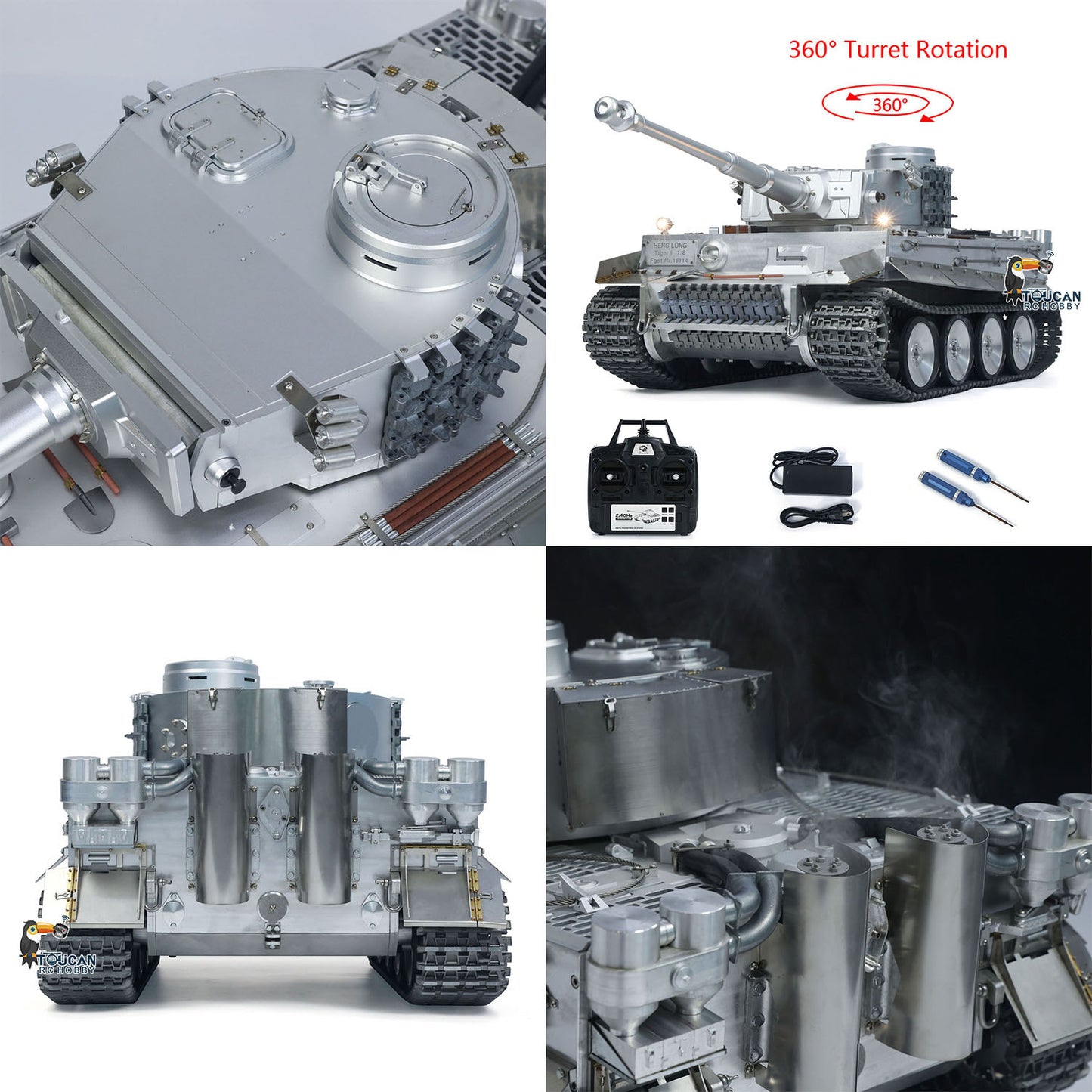 Henglong 1/8 Scale Full Metal German Tiger I RTR RC Tank 3818 Model Tracks Wheel
