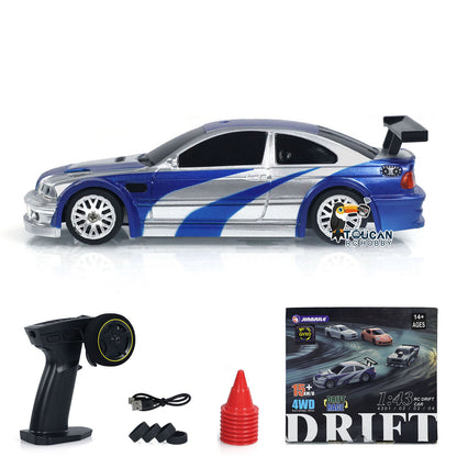 Fast Shipping RTR RC Race Car Gyro 4*4 Fully Proportional Control Speed Mini Car Toy 1/43