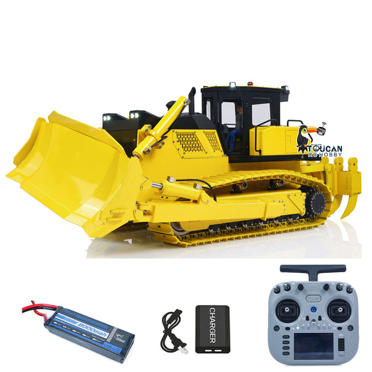 Fast Free Shipping for EU Metal 1/12 Remote Control Hydraulic Bulldozer D155AX RTR Heavy Dozer Model 7 Way Valve 3.0L Oil Pump 5 Plows Radio Master TX15 Radio Battery