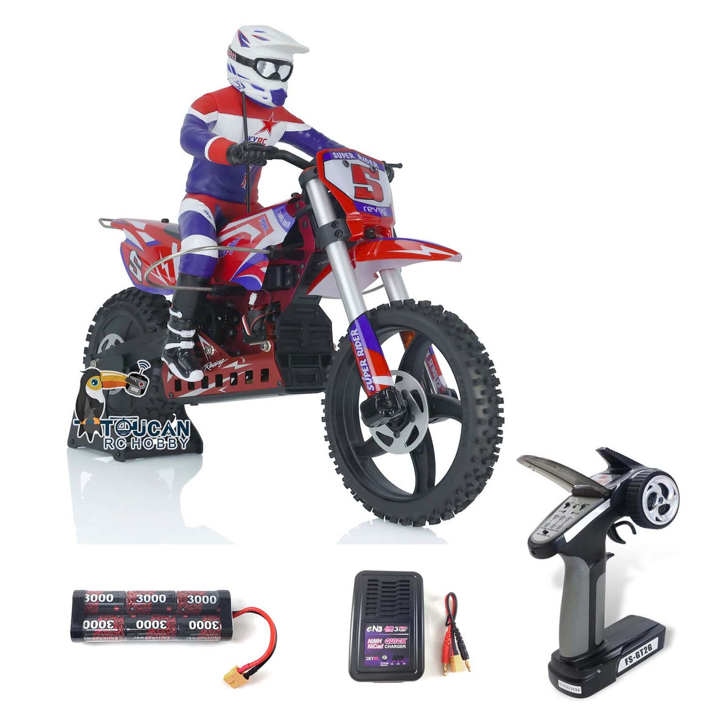 Skyrc Super Rider SR5 1/4 Maßstab Rot RTR RC Motorrad