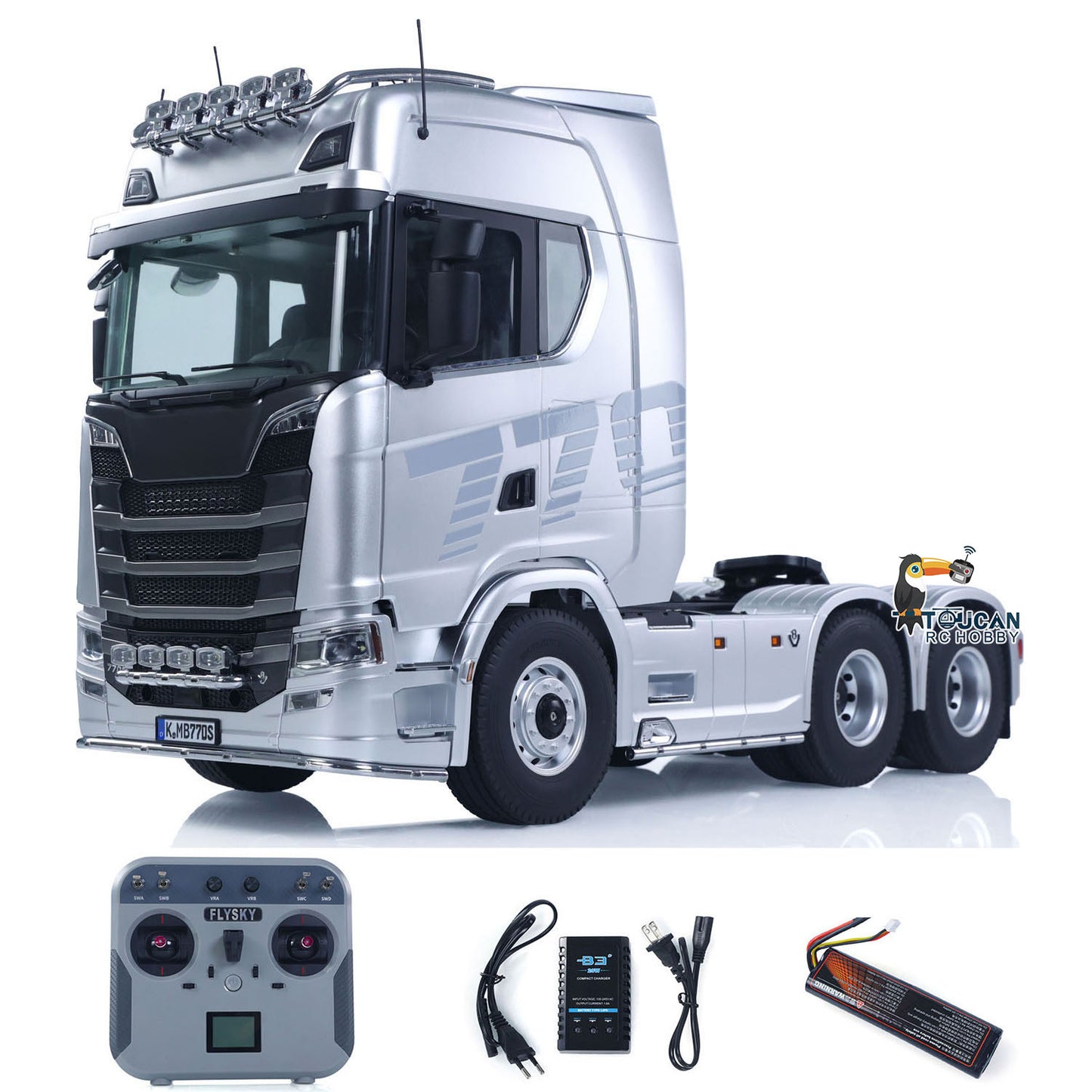 Fast Shipping 1/14 KABOLITE RC Tractor Car 770S 100 6x6 Romote Control Truck 2Speed Gearbox Differential Lock Vehicle 6WD Sound Light Model