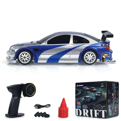 Fast Shipping RC 1/43 Scale Ready to Go Race Car Remote Control Drift Car 4WD Mini Toy Lights