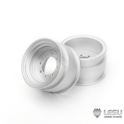 1Pair Wheel Metal Hub Rubber Tire for LESU AOUE MCL8 AT1050 6MDX DIY 1/14 RC Hydraulic Loader Radio Control Dump Truck Model Car