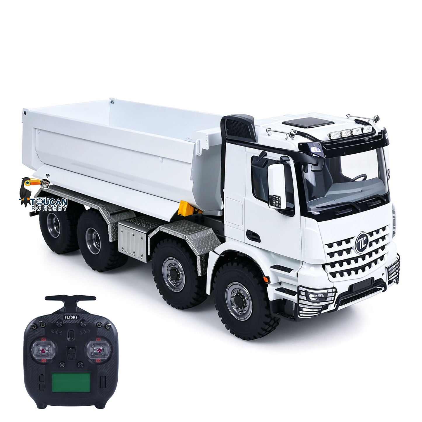 MD 1/14 8*8 Metal RC Hydraulic Dump Truck 3348 2Speed Remote Control Tipper Differential Locks Brushless Motor Radio Light Sound