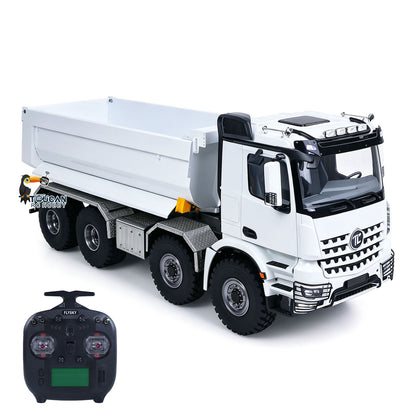 MD 1/14 8*8 Metal RC Hydraulic Dump Truck 3348 2Speed Remote Control Tipper Differential Locks Brushless Motor Radio Light Sound