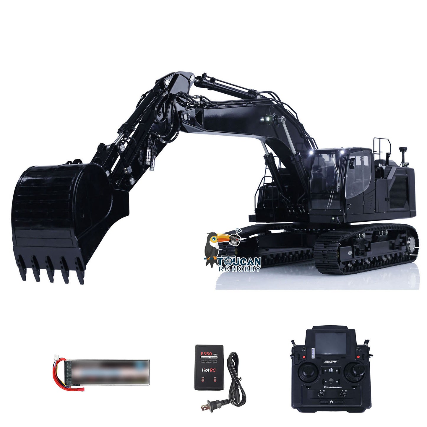 LESU 1/14 Aoue Metal Painted Assembled LR945 Hydraulic RC Excavator Digger B0016 With Quick Connector Coupler