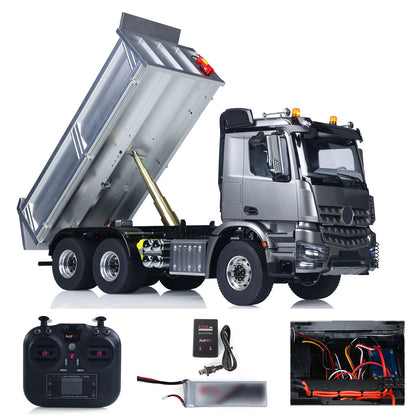 ONLY ONE Fast Shipping Metal Chassis Model RTR 1/14 RC Hydraulic Dumper 2Speed Remote Control Tipper Car 3Axles NO Lock Differential Axle Radio Battery