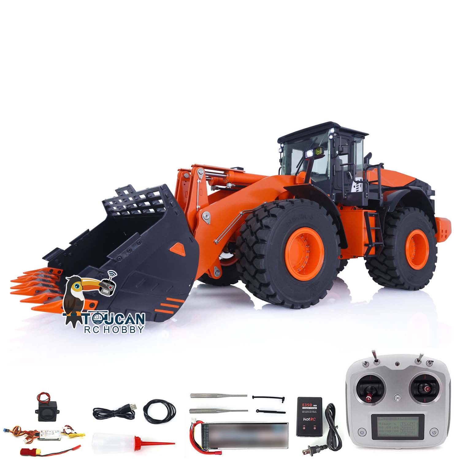 JDM-198 1/14 Metal Hydraulic RC Loader ZW370 With 201 New Sound
