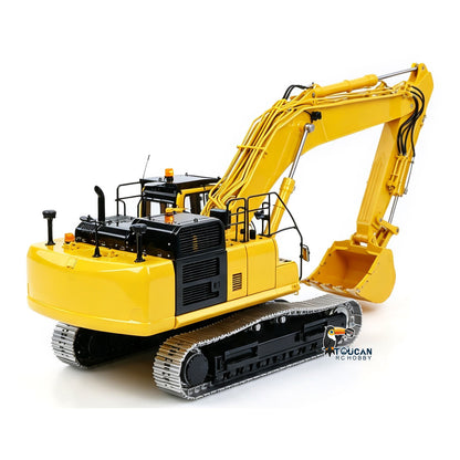 LESU 1/14 Metal Remote Control Hydraulic Tracked Excavator RTR Aoue PC500 RC Digger 7Ways Valve PL18EV Lite Radio Light Battery