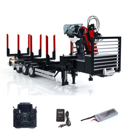 LESU 1/14 Hydraulic Metal Timber Crane RC Trailer