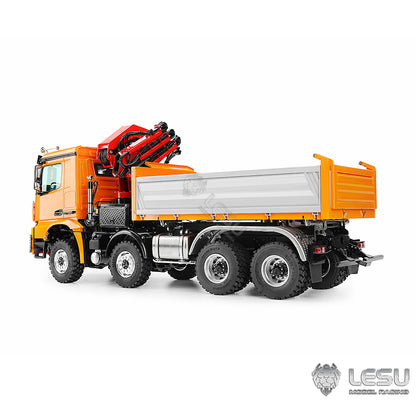 LESU 3348 1/14 RC Hydraulic Dump Truck 3-Ways 8X8 Remote Control Crane Tipper