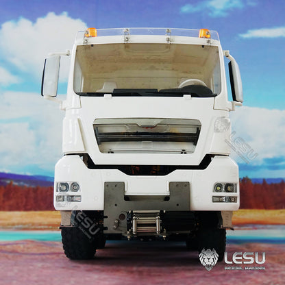 IN STOCK LESU 1/14 8*8 Metal Chassis MAN TGS Hydraulic Dumper Truck Light Sound ESC Model