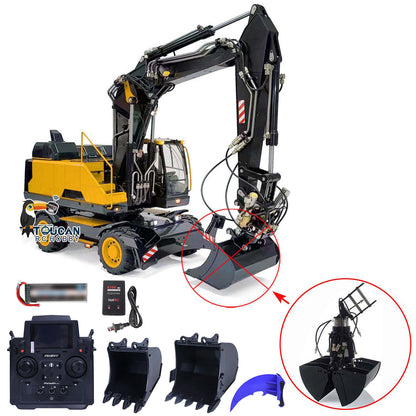 1/14 EC380 Hydraulic RC Wheeled Excavator Metal 3 Arms PL18EV