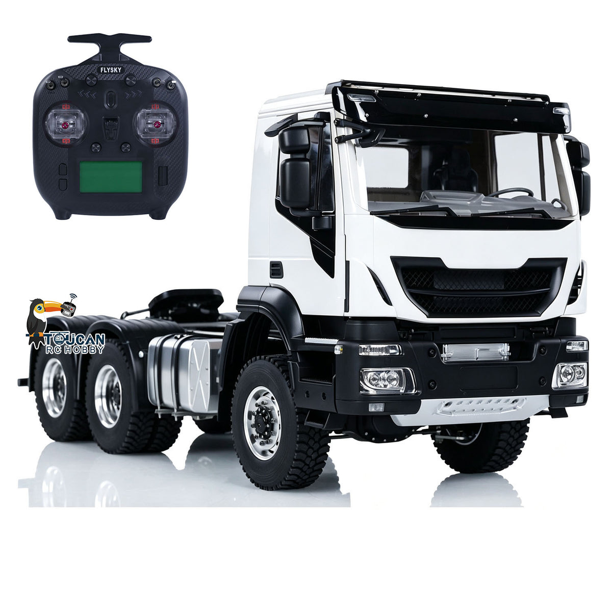 Camion tracteur RC en métal 1/14 6x6 PNP avec boîte de vitesses à 2 vitesses