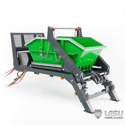 LESU 4X4 1/14 RC Hydraulic Swing Arm Garbage Truck Skip Loader TGS Paintied Car