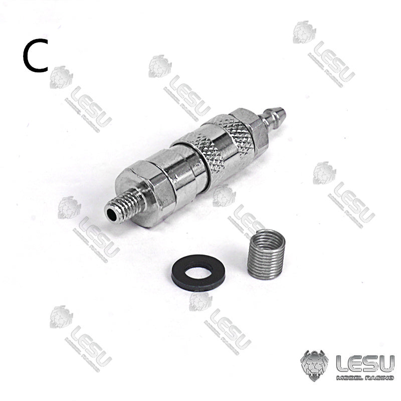 Metal 1/14 LESU Tubing Connector / Plugging Nozzle for TAMIYA RC Dumper Truck Hydraulic System